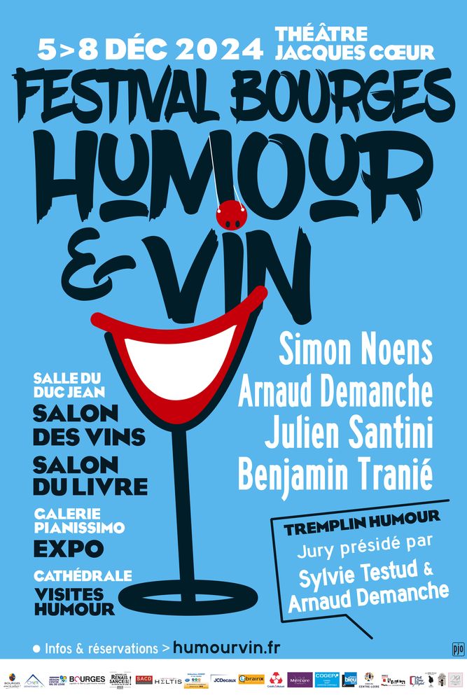 Affiche Bourges Humour et Vin 2024