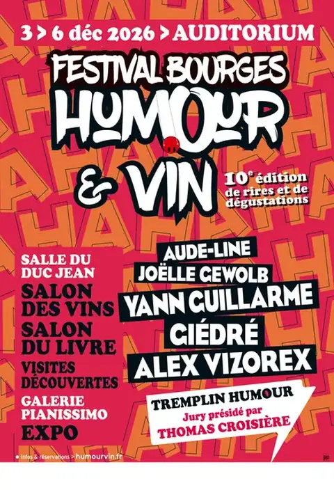 Affiche Bourges Humour et Vin