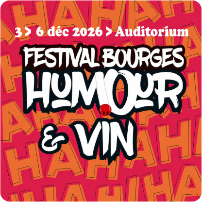 Affiche 2026 du festival Bourges Humour & Vin